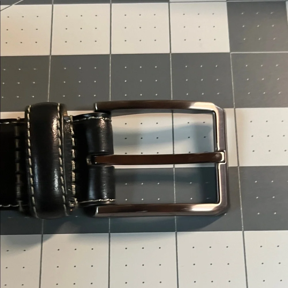 Kirkland Signature Men's Black Leather Belt 35